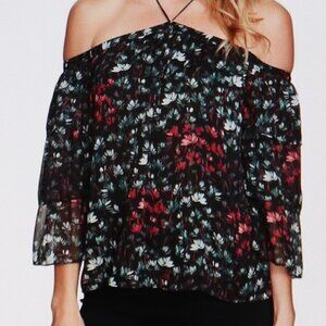 1.STATE Women's Tiered Sleeve Knit Blouse Size L